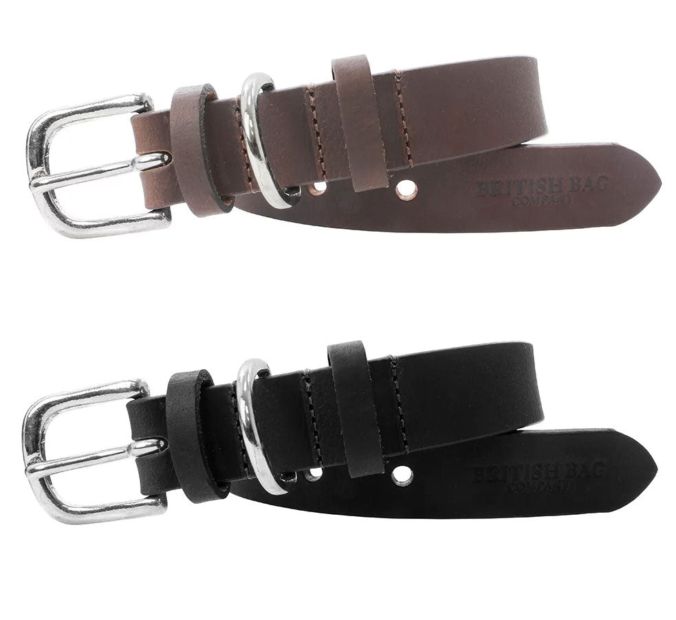 British Bag Co. Leather Dog Collar | Black, Brown