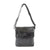 Black long strap over the shoulder leather satchel bag