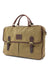 British Bag Co. Waxed Canvas Briefcase in Camel