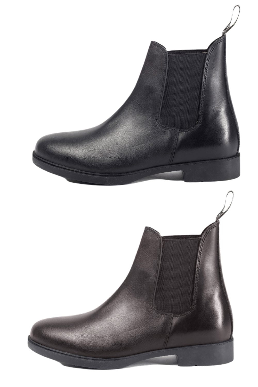 Brogini Pavia Pull On Leather Boots in Black and Brown 