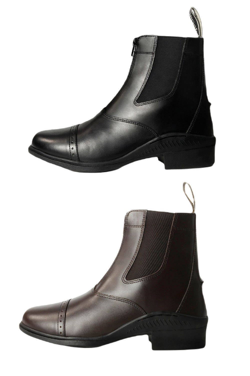 Brogini Tivoli Leather Paddock Boots In Black and Brown