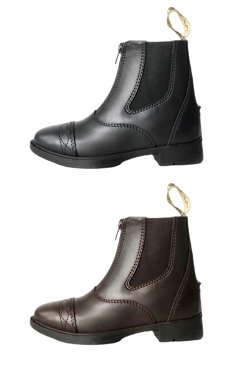 Brogini Tivoli Piccino Yr Paddock Boots Childs In Black and Brown
