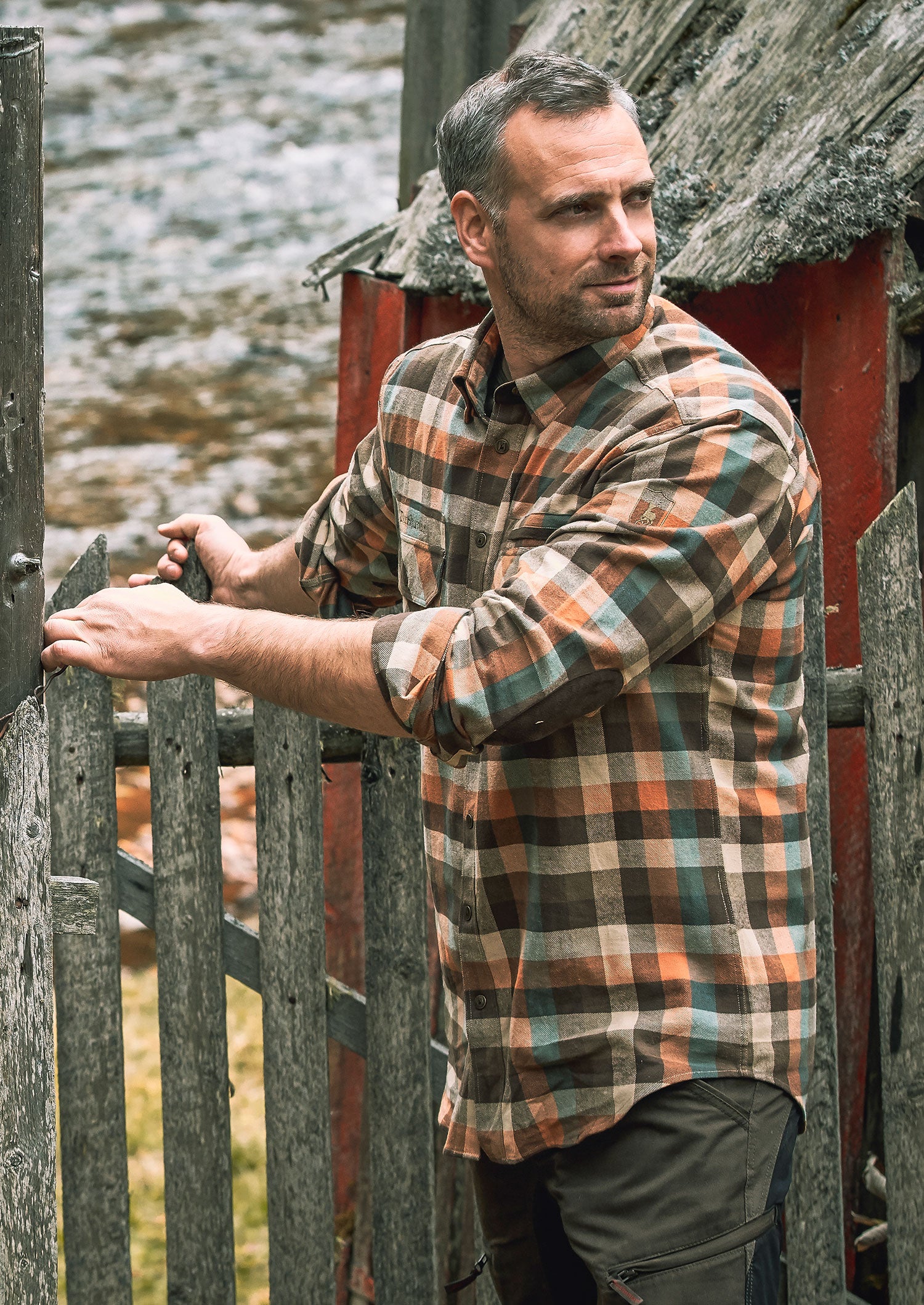 Brown Check country shirt