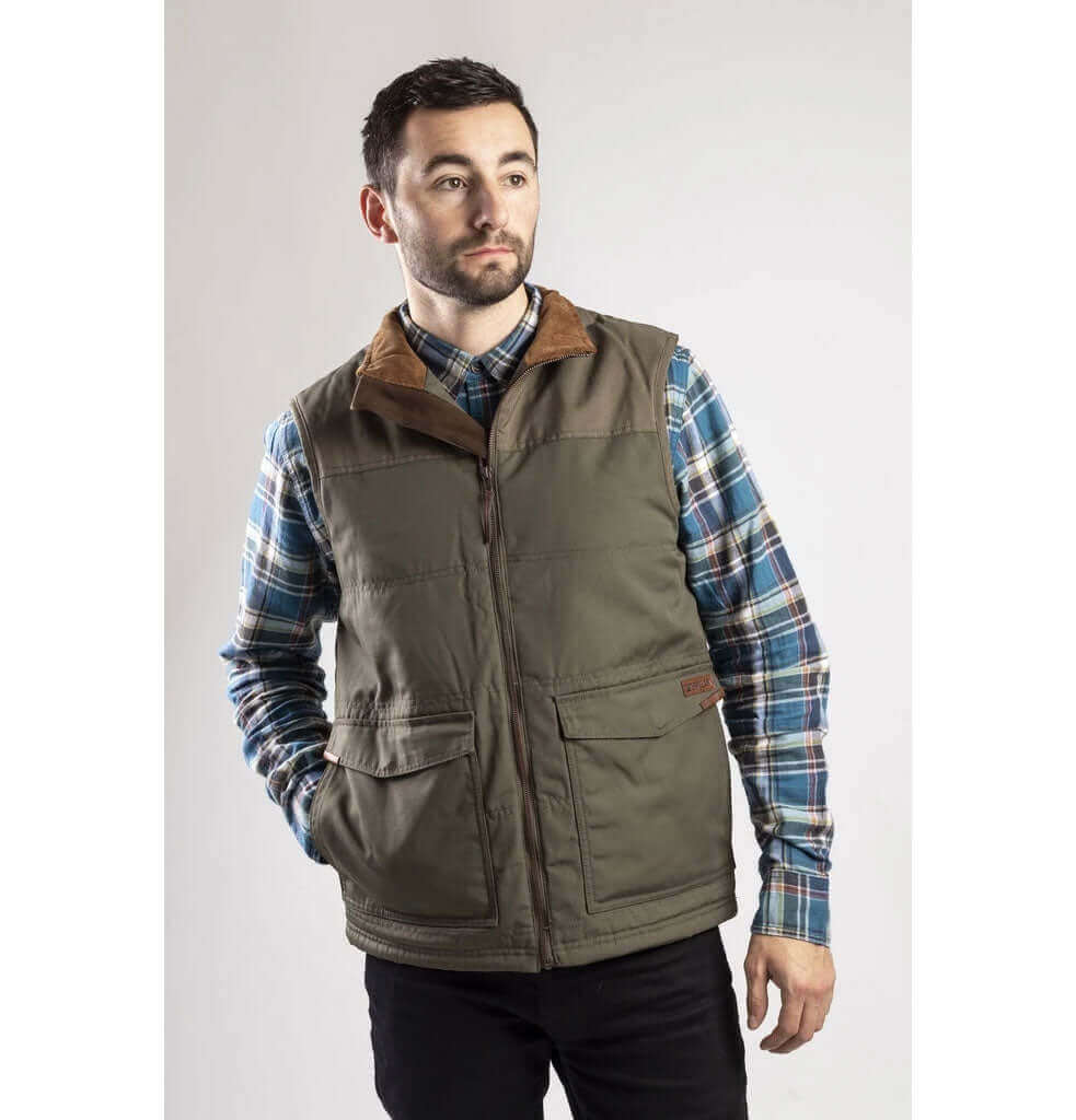 Green CAT AG Quilted Bodywarmer