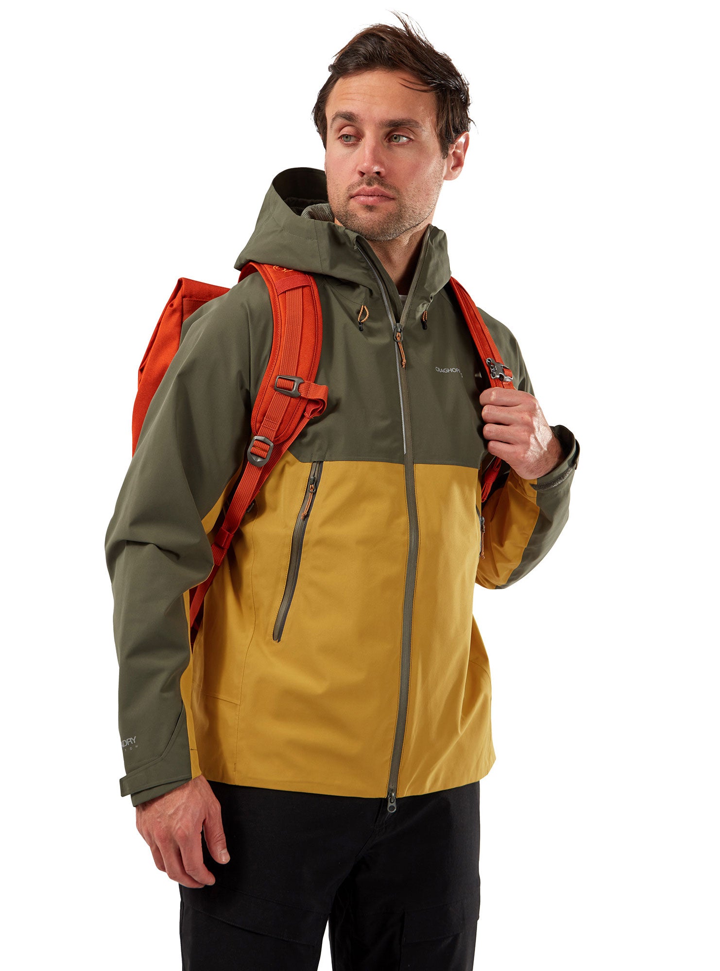 Green and Gold Craghoppers Trelawney Waterproof Jacket
