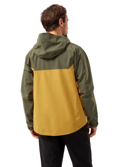 Gold and Green Back view showing hood