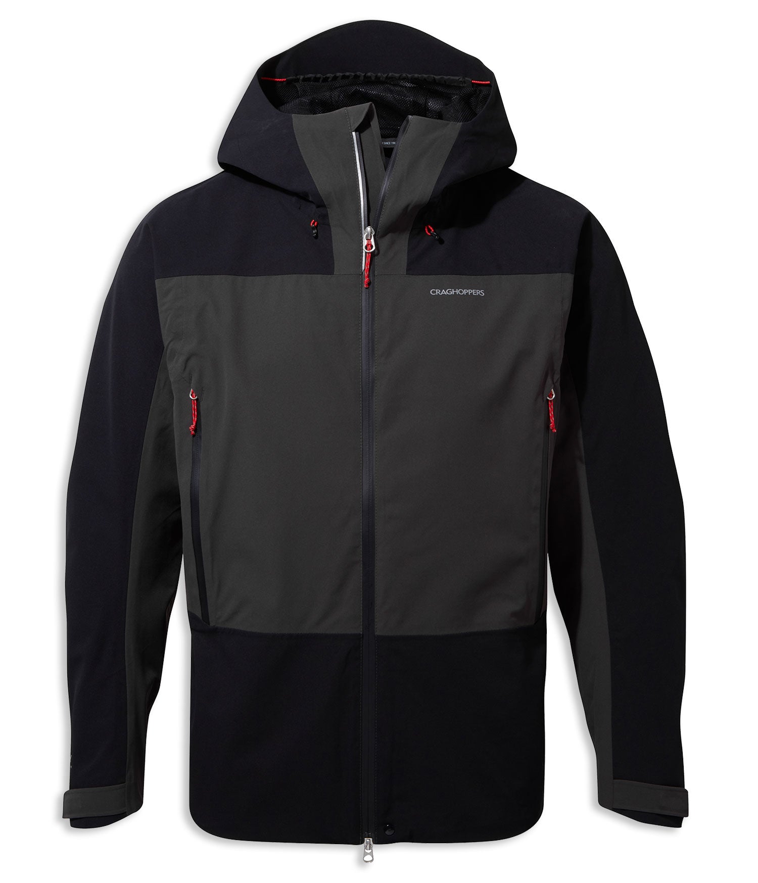 Black / Black Pepper Craghoppers Gryffin Waterproof Breathable Active Jacket