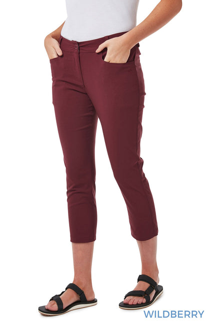 Wildberry Ladies Clara NosiLife Crop Pants by Craghoppers