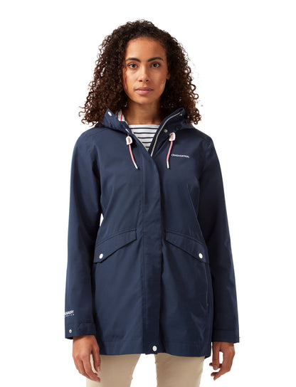 Ladies Blue Navy Craghoppers Salia Waterproof Jacket