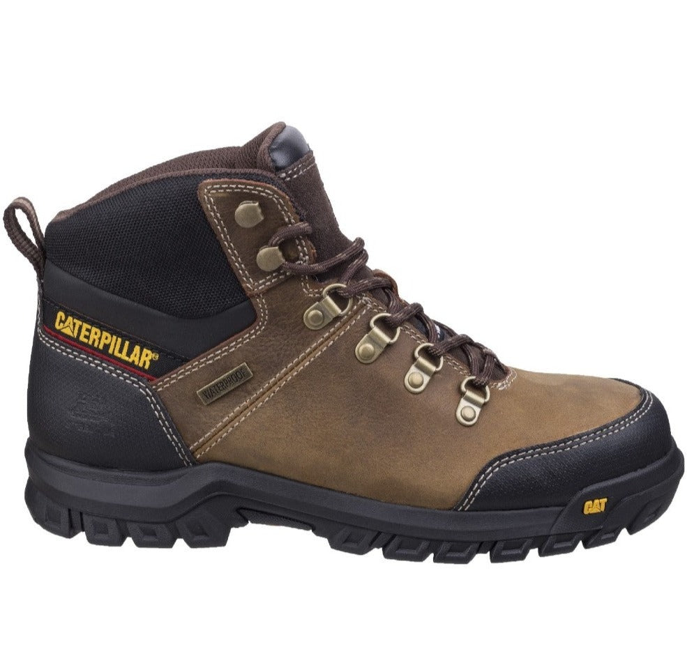 Caterpillar Framework Safety Boot ST S3 Wr HRO SRA in Seal Brown 
