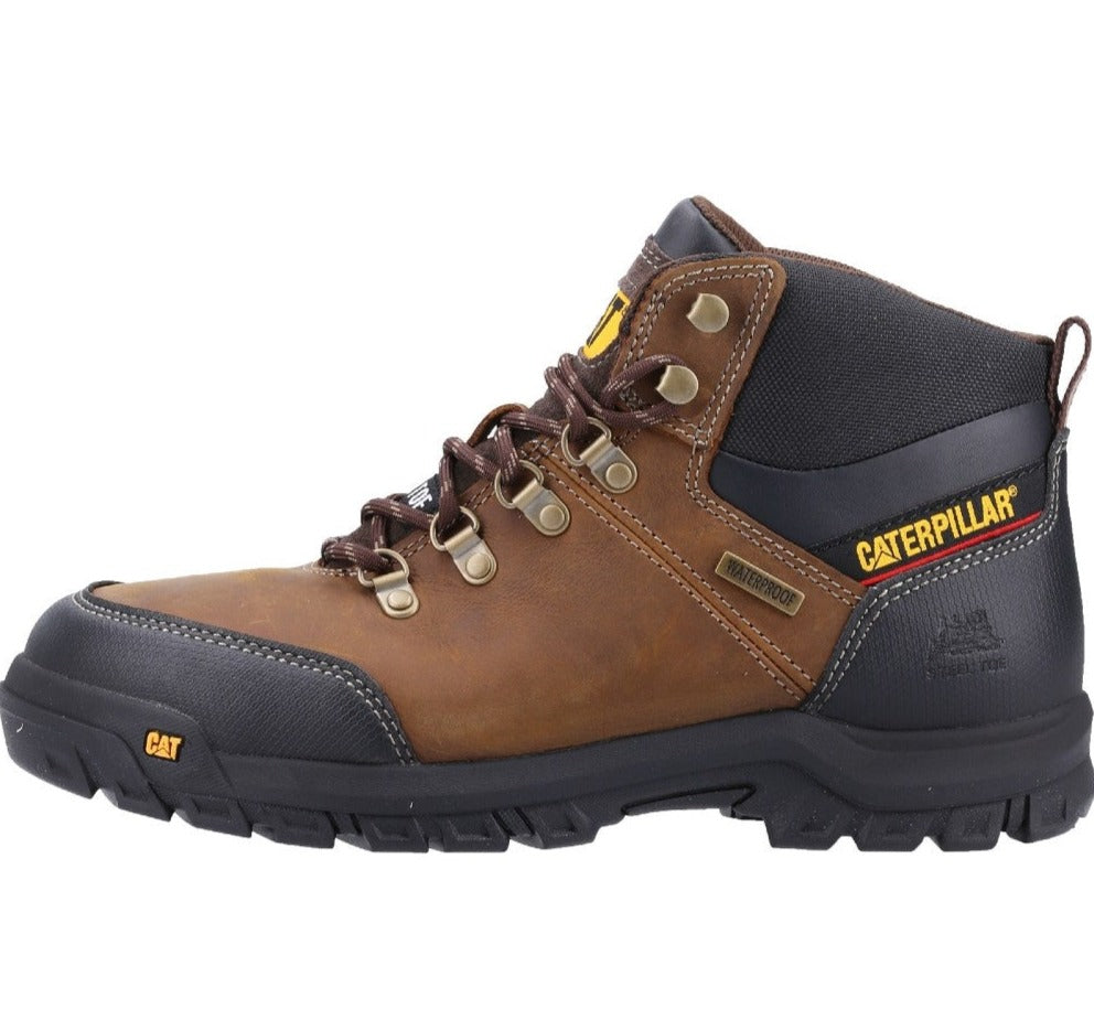 Caterpillar Framework Safety Boot ST S3 Wr HRO SRA in Seal Brown 