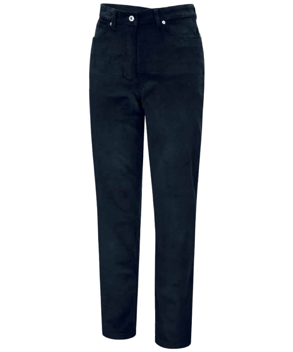 Hoggs of Fife Ceres Ladies stretch cord jeans in midnight navy 