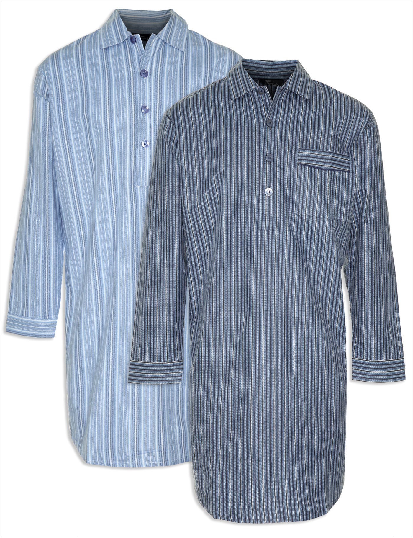 Champion Harrow All Cotton Nightshirt navy and light blue