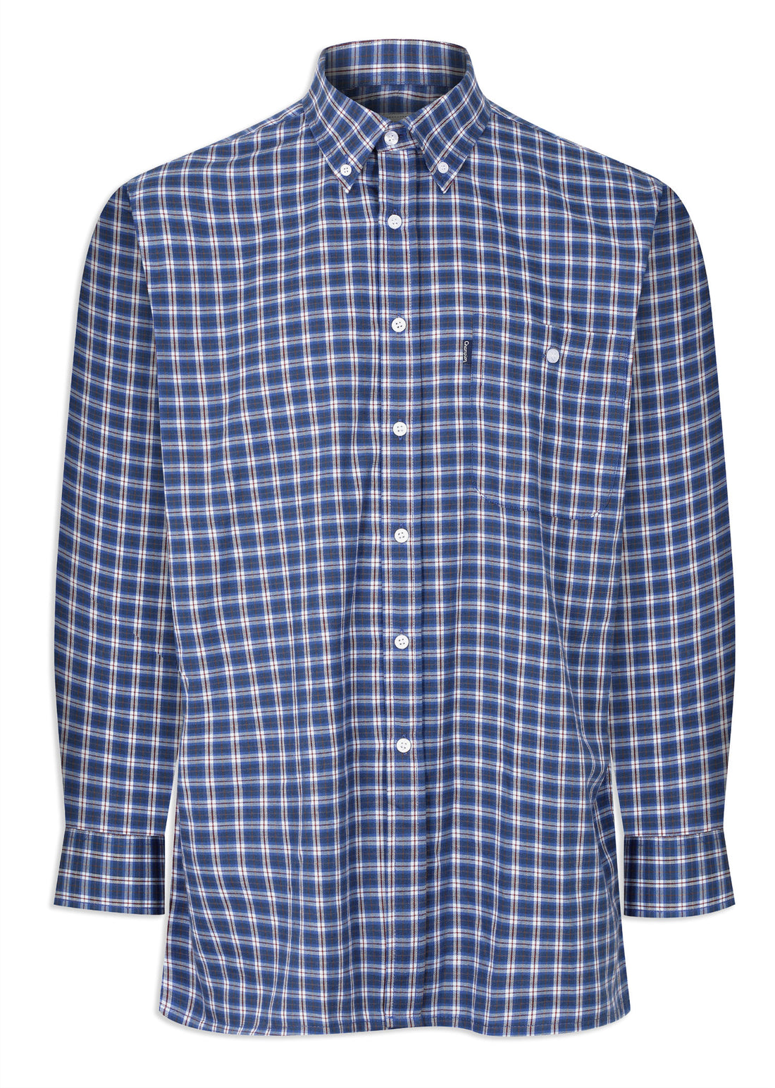 Champion Ashbourne Blue Check Long Sleeve Shirt