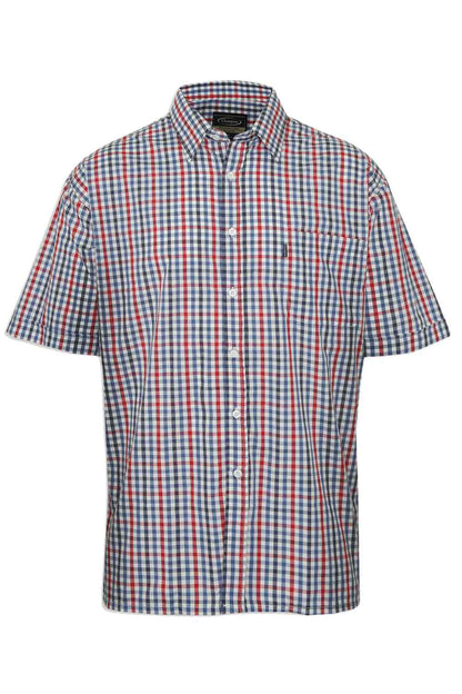 Champion Doncaster Short Sleeved Shirt In Blue/Red 