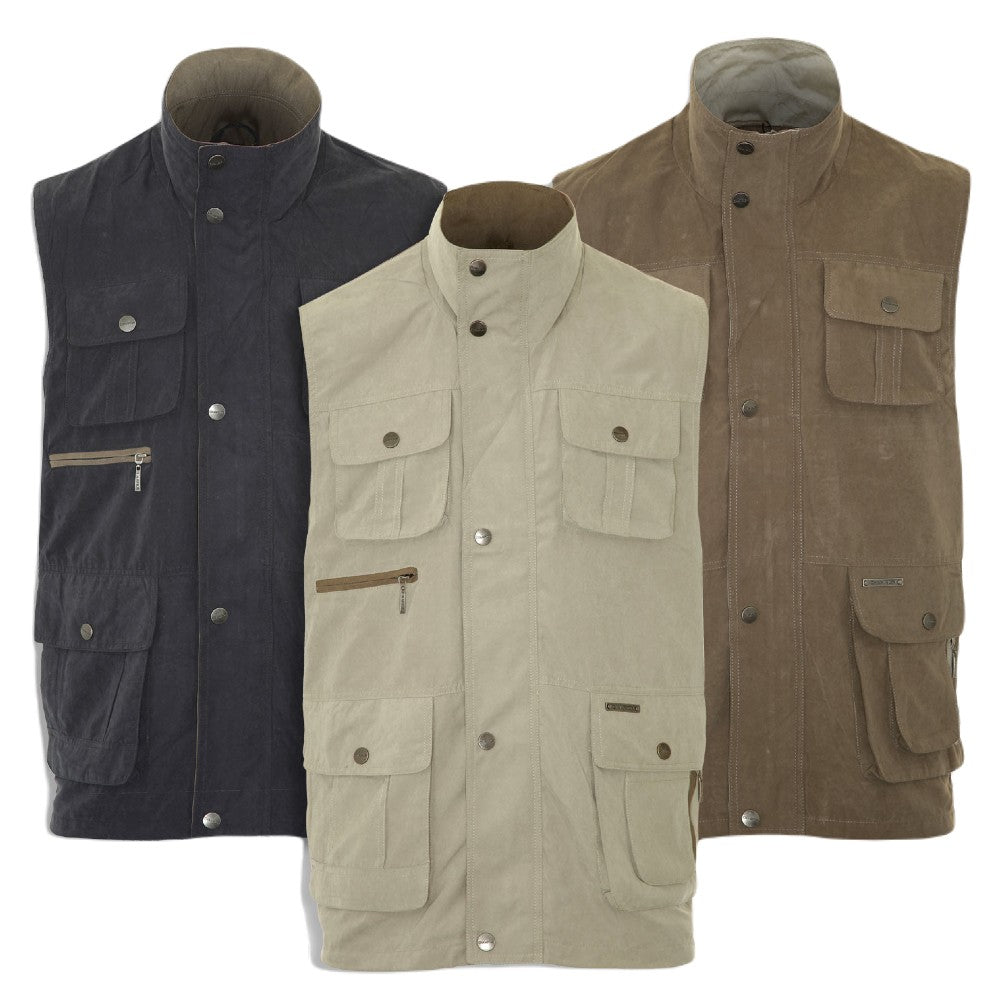 Champion Farnham Gilet In Stone, Taupe, Navy 