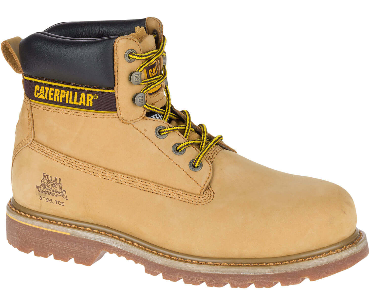 Gold Caterpillar Holton Leather Safety Boot 