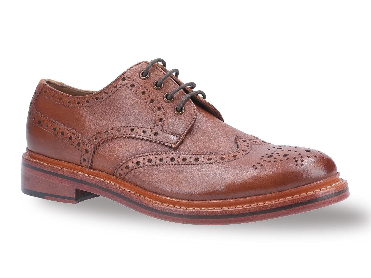 Cotswold Quenington All Leather Brogue Shoe - Hollands Country Clothing 