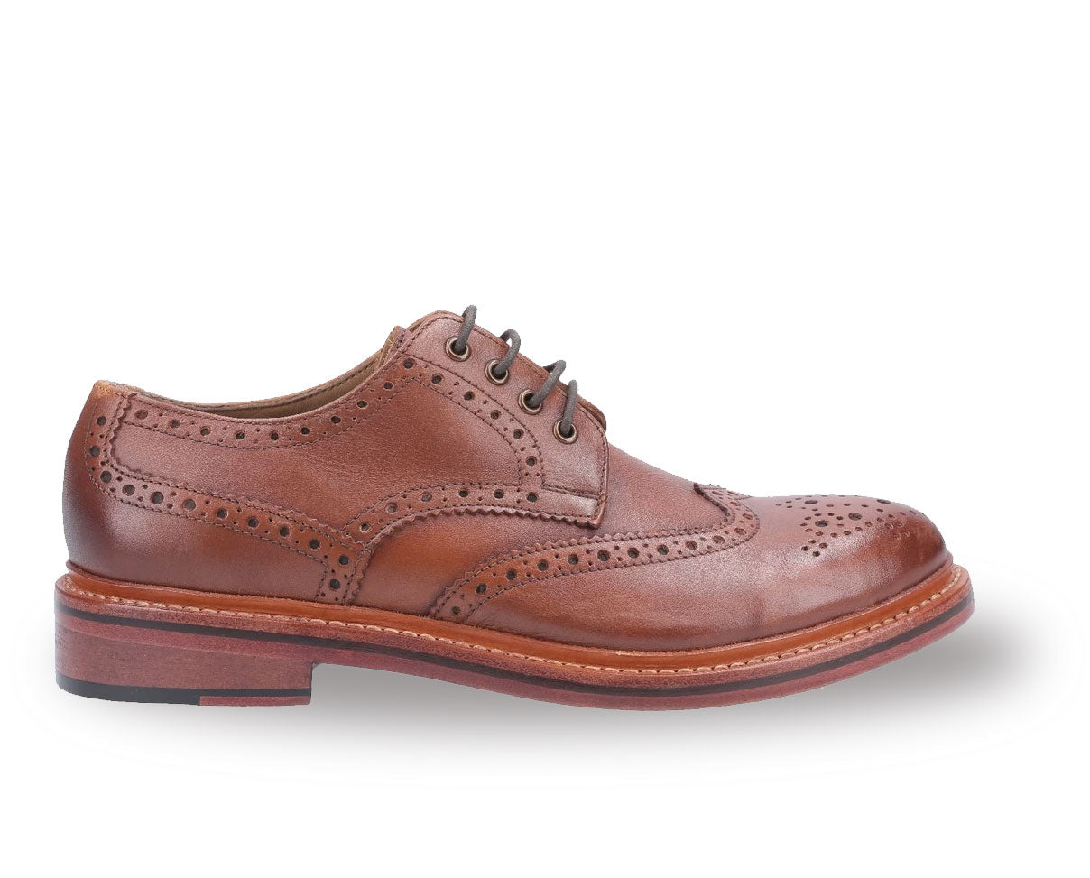 Cotswold Quenington All Leather Brogue Shoe - Hollands Country Clothing 