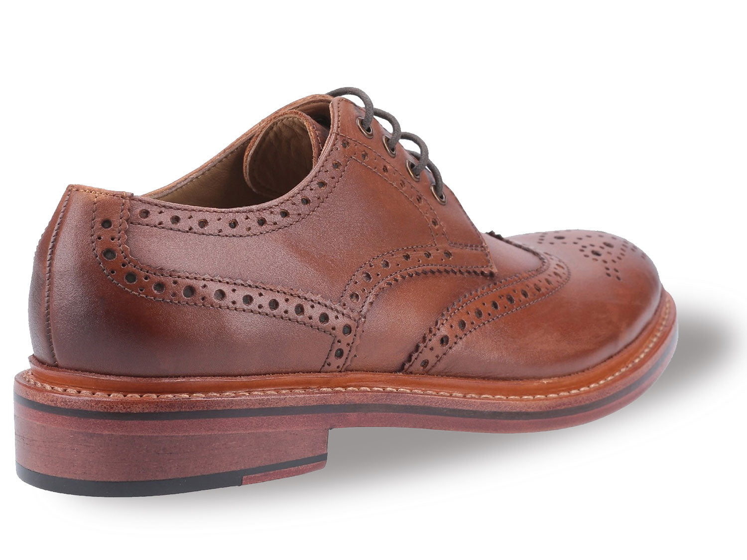 Cotswold Quenington All Leather Brogue Shoe - Hollands Country Clothing 