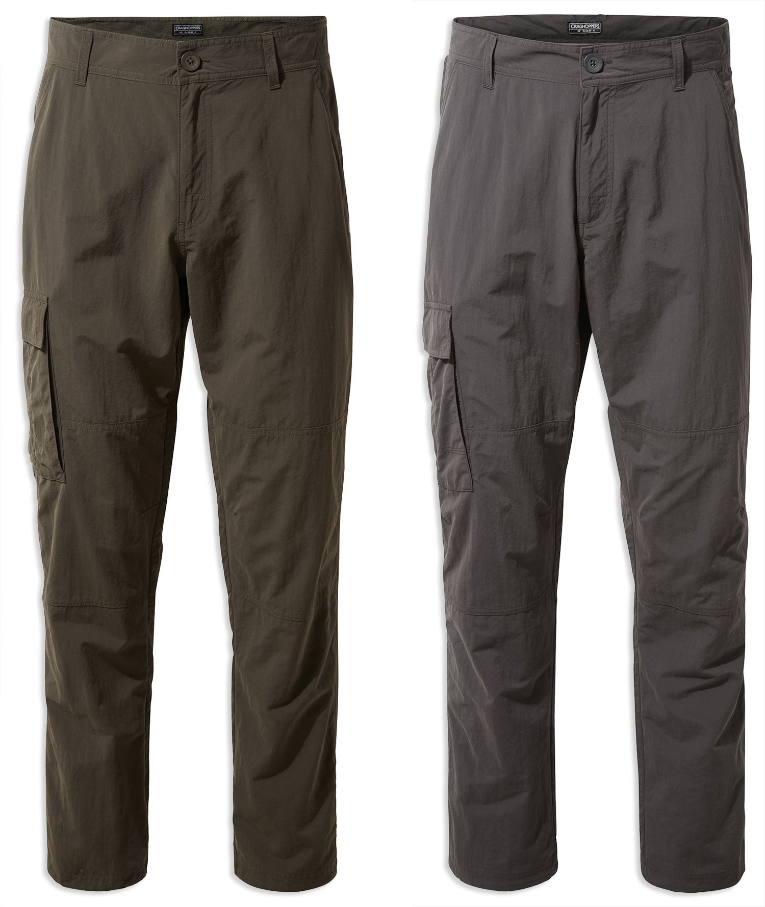 Craghoppers NosiLife Branco Trousers in Black Pepper and Woodland Green