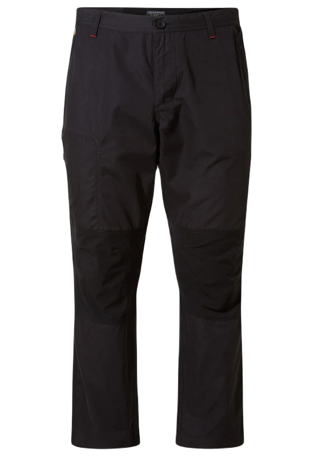 Black coloured Craghoppers Verve Trousers on white background 