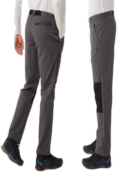 Elephant Black coloured Craghoppers Verve Trousers on white background 