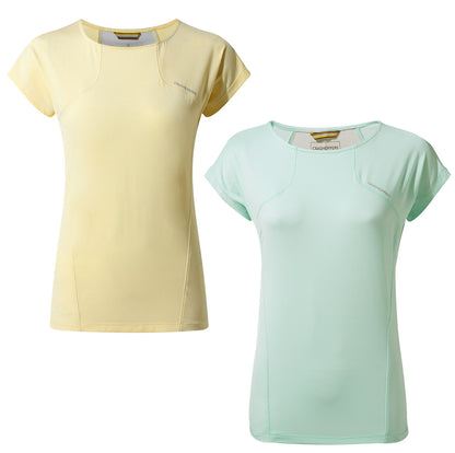 Craghoppers Fusion T-Shirt | Buttercup Yellow, Capri Blue