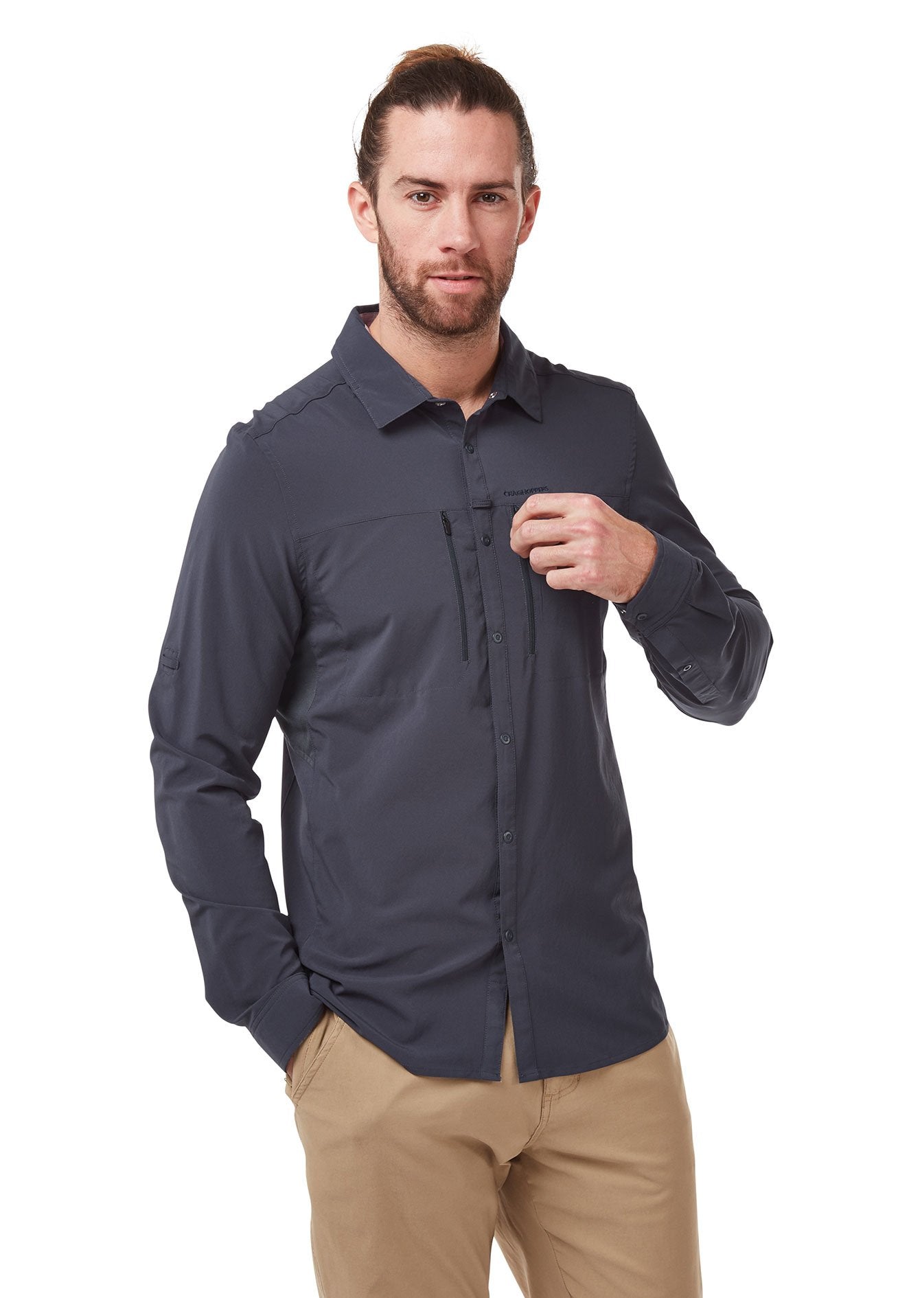 Steel Blue NosiLife PRO IV Long Sleeved Shirt by Craghoppers  
