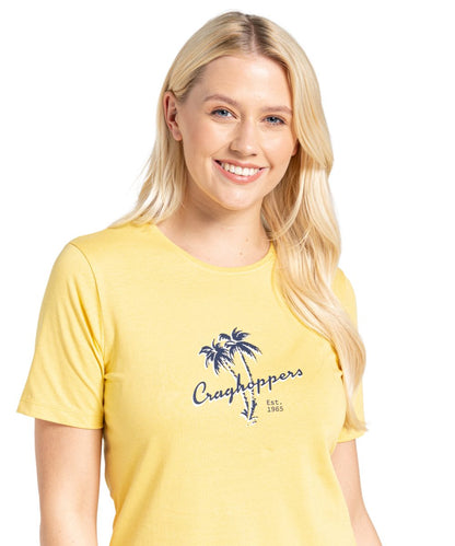 Craghoppers Ally Short Sleeved Ladies T-Shirt in Pineapple Pam Tree