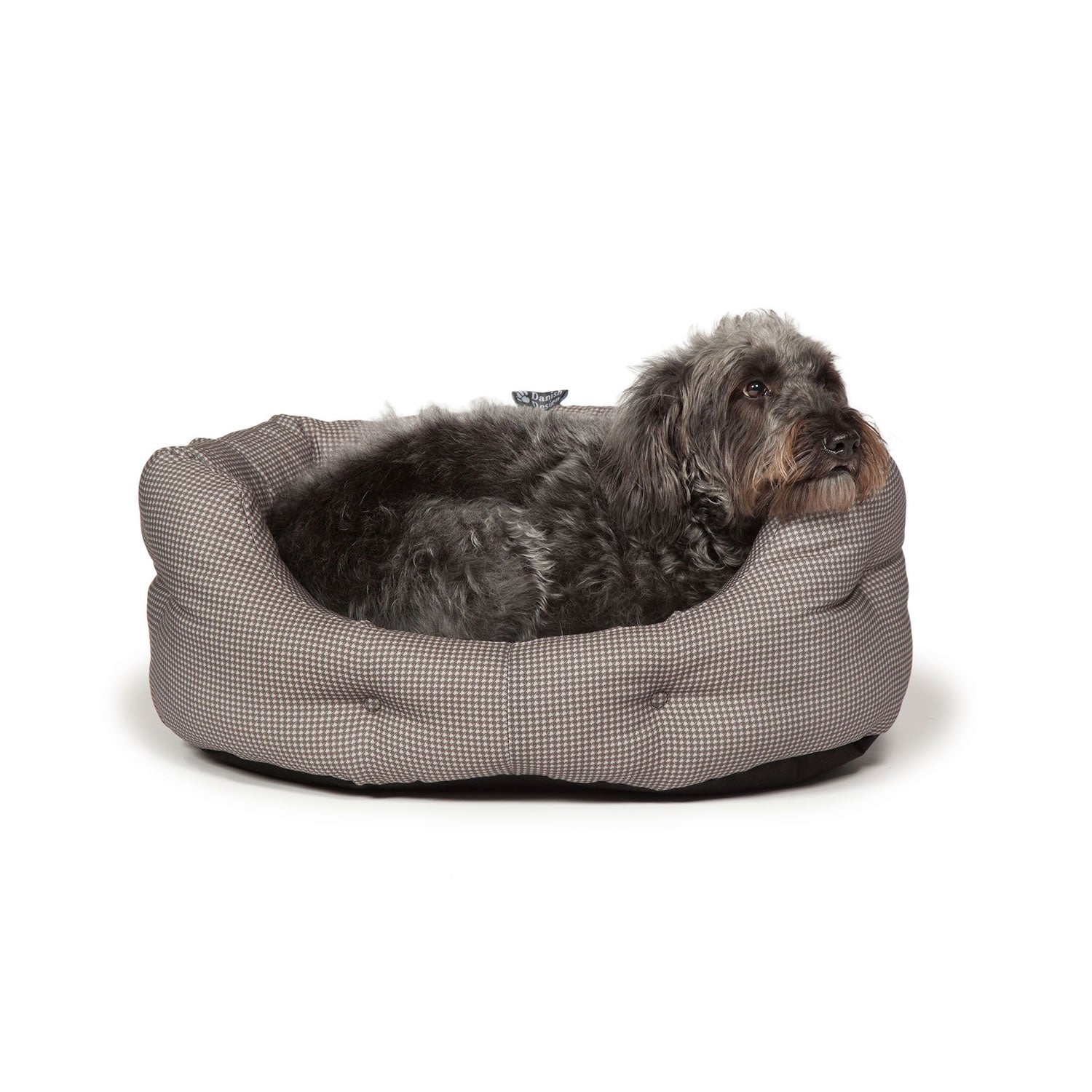 Danish Design Vintage Deluxe Slumber Bed Dogstooth in Grey