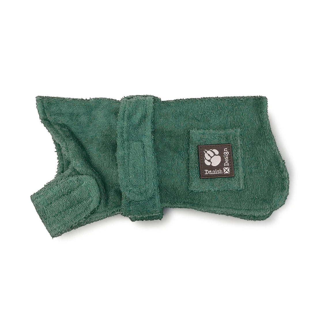 Danish Design Dog Robe Towelling in Green