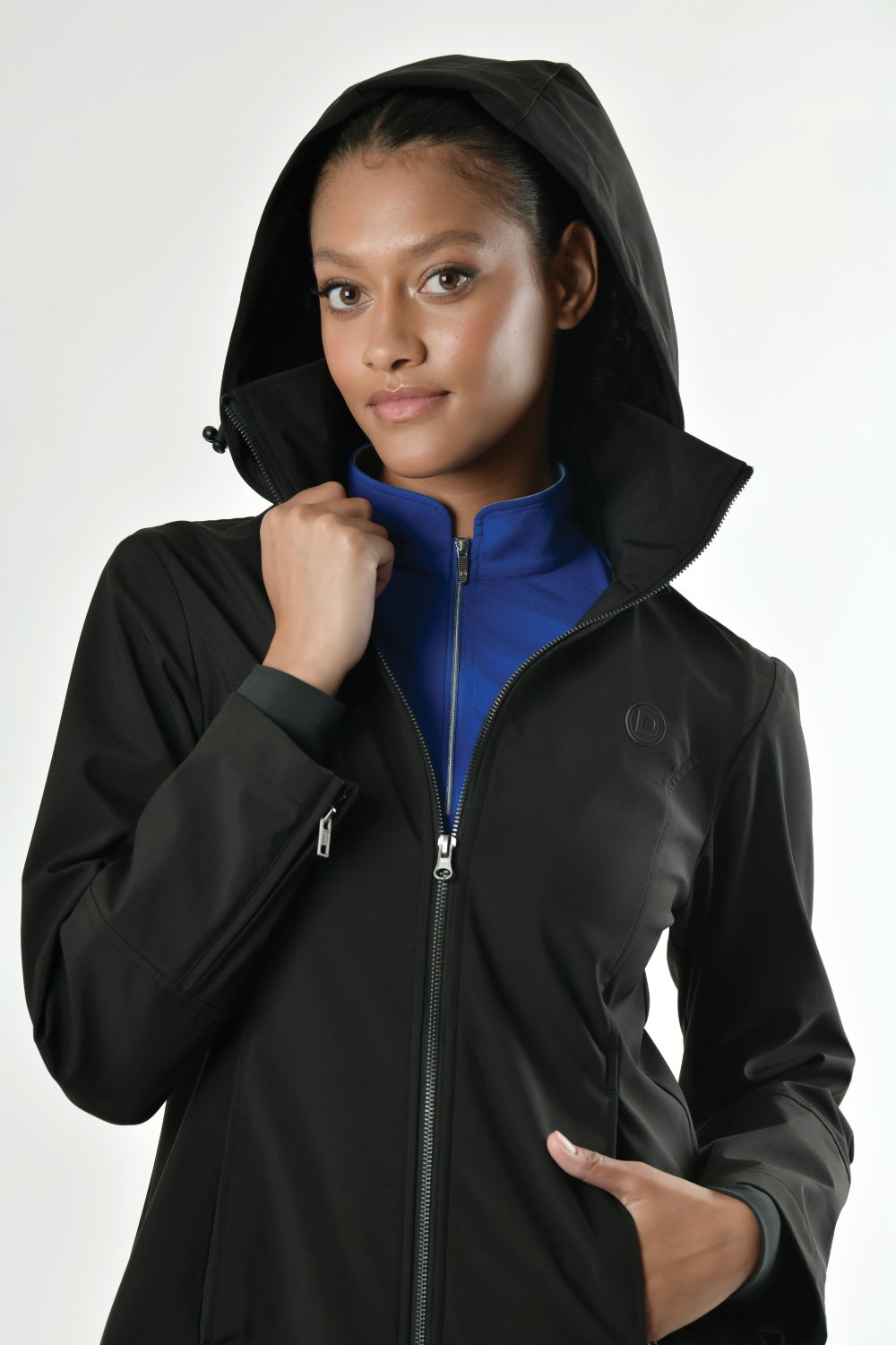 DUBLIN REMY SHOWERPROOF SOFT ZIP JACKET WITH HOOD- black 