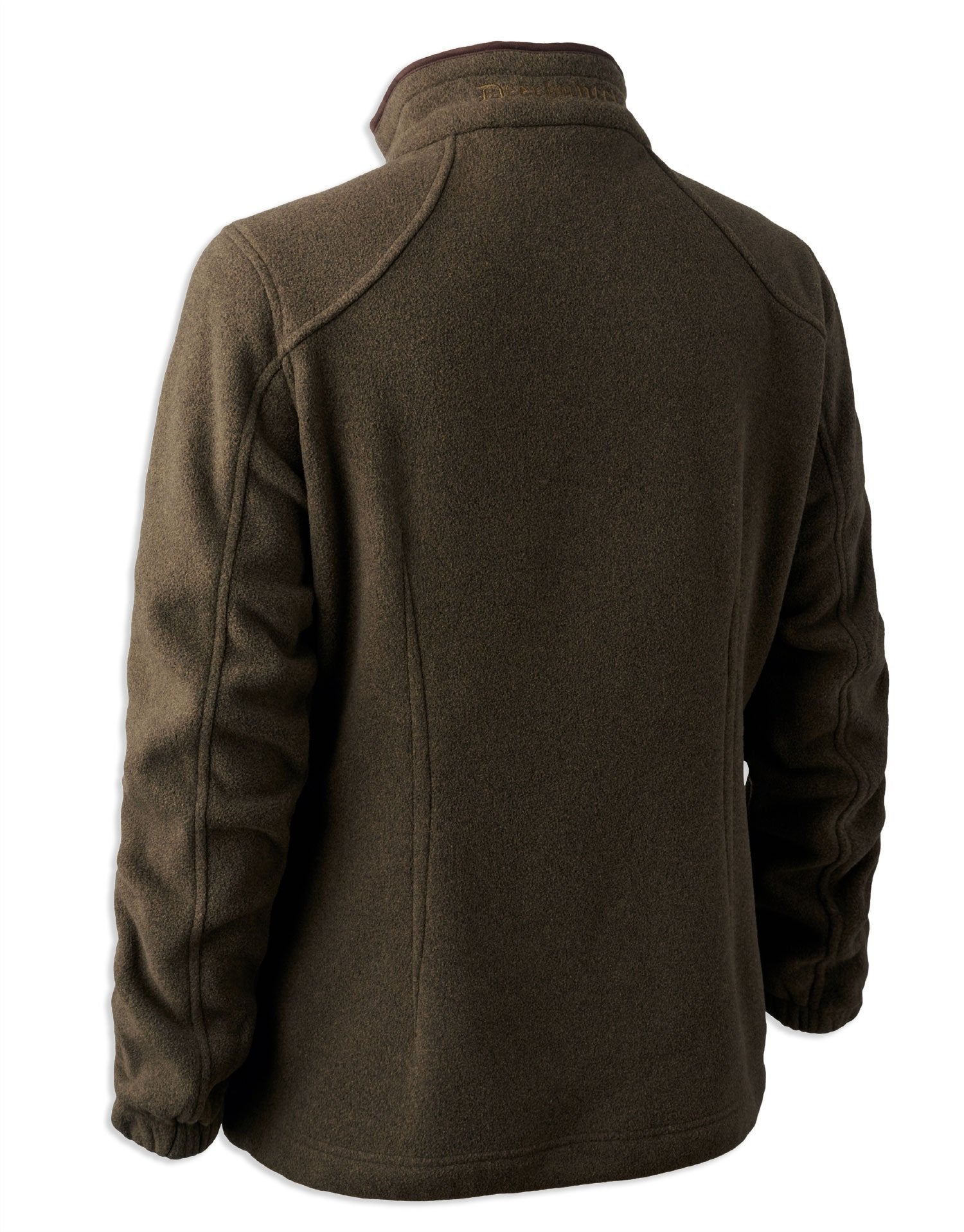 Back View Deerhunter Lady Josephine Fleece Jacket | Graphite Green