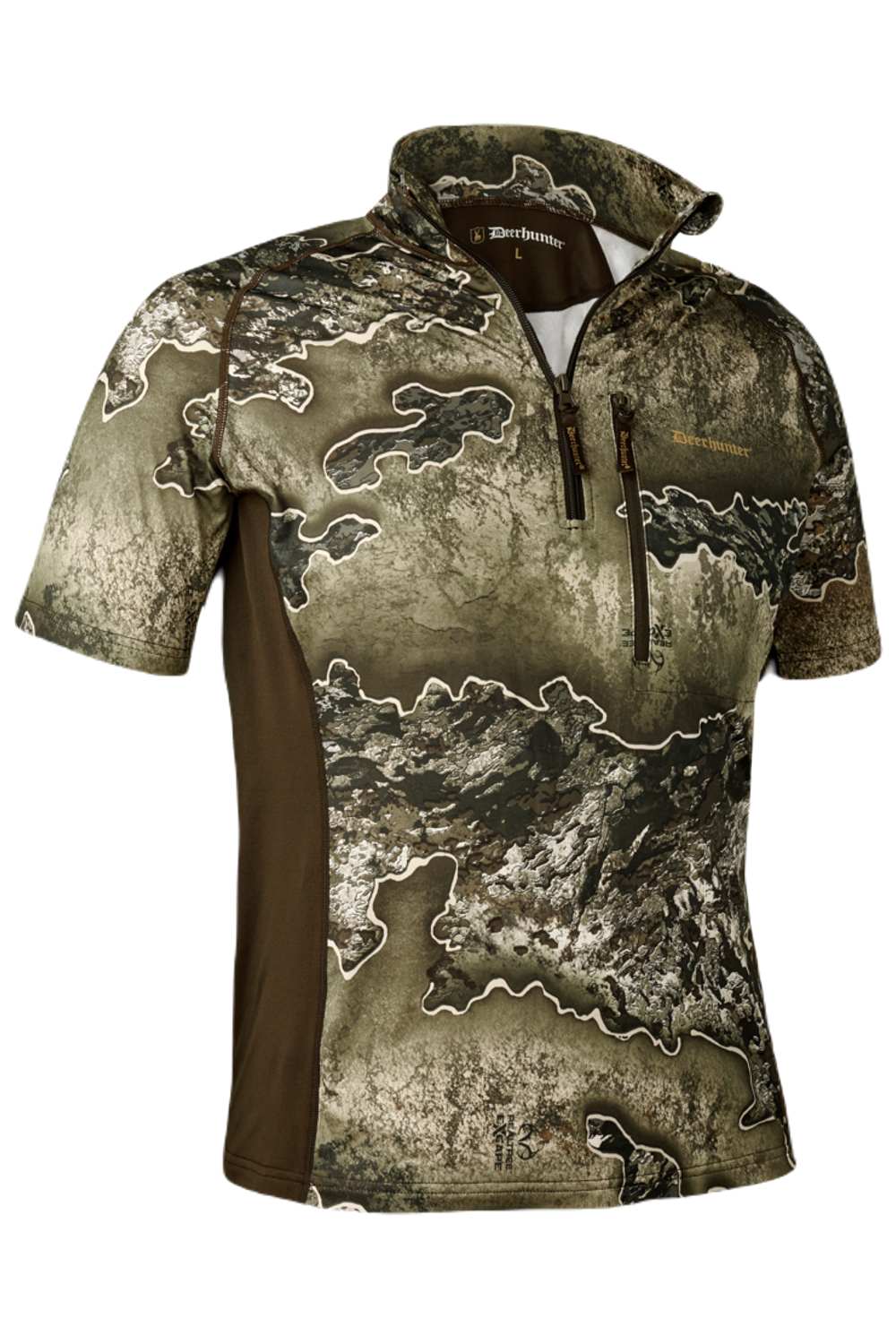 Deerhunter Excape Insulated T-Shirt With Zip-Neck In RealTree Excape 