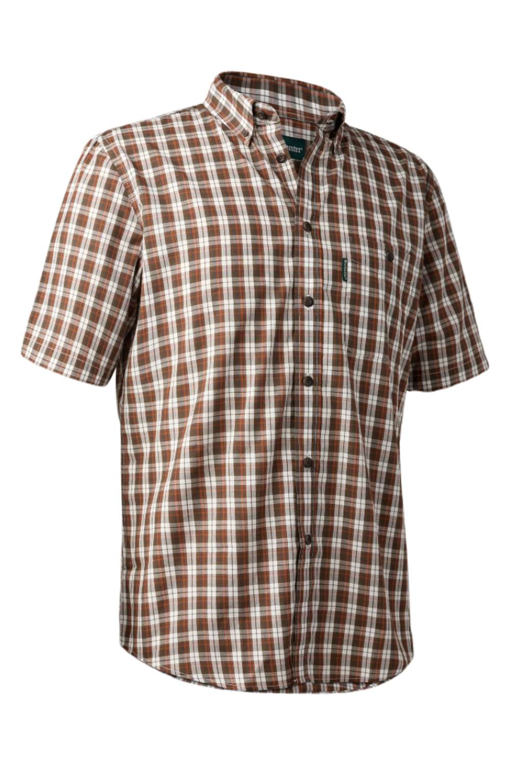Deerhunter Jeff Short Sleeved Shirt In Brown Check 