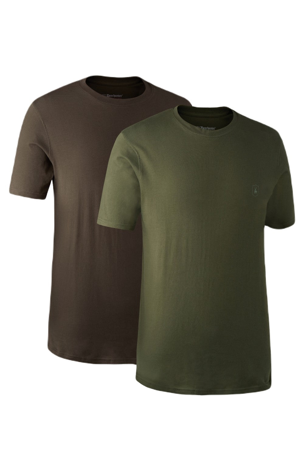 Deerhunter T-Shirts 2-Pack In Green/Brown Leaf 