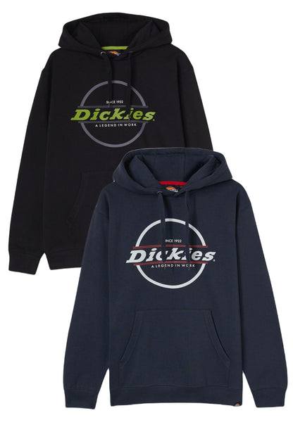 Dickies Towson Graphic Hoodie in Black and Navy Blue