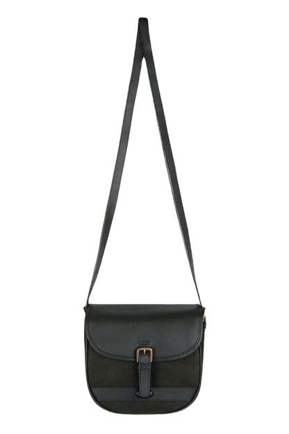 Dubarry Clara Leather Saddle Bag in Black