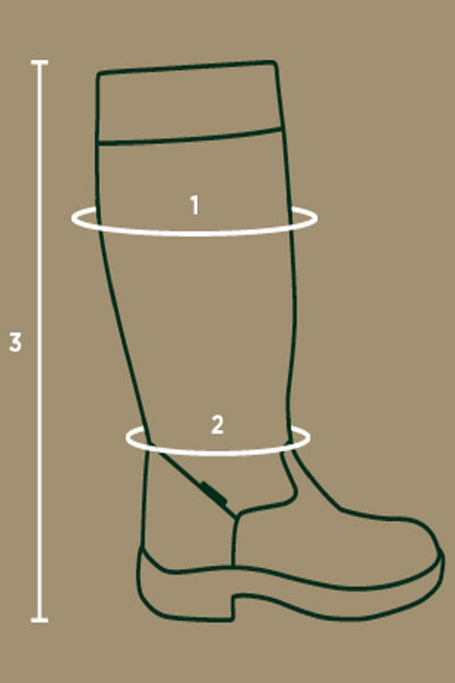 Dublin Avoca Boots in Brown - Size Infographic