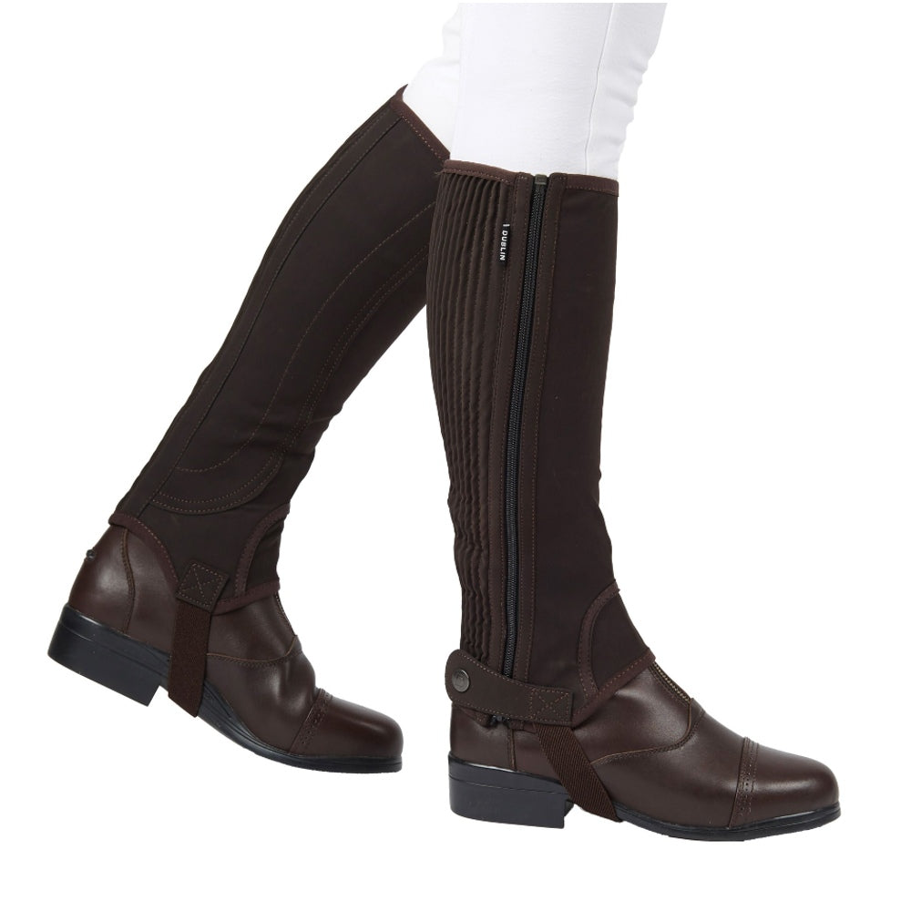 Dublin Childrens Easy Care Half Chaps II | Two Colours In Brown 
