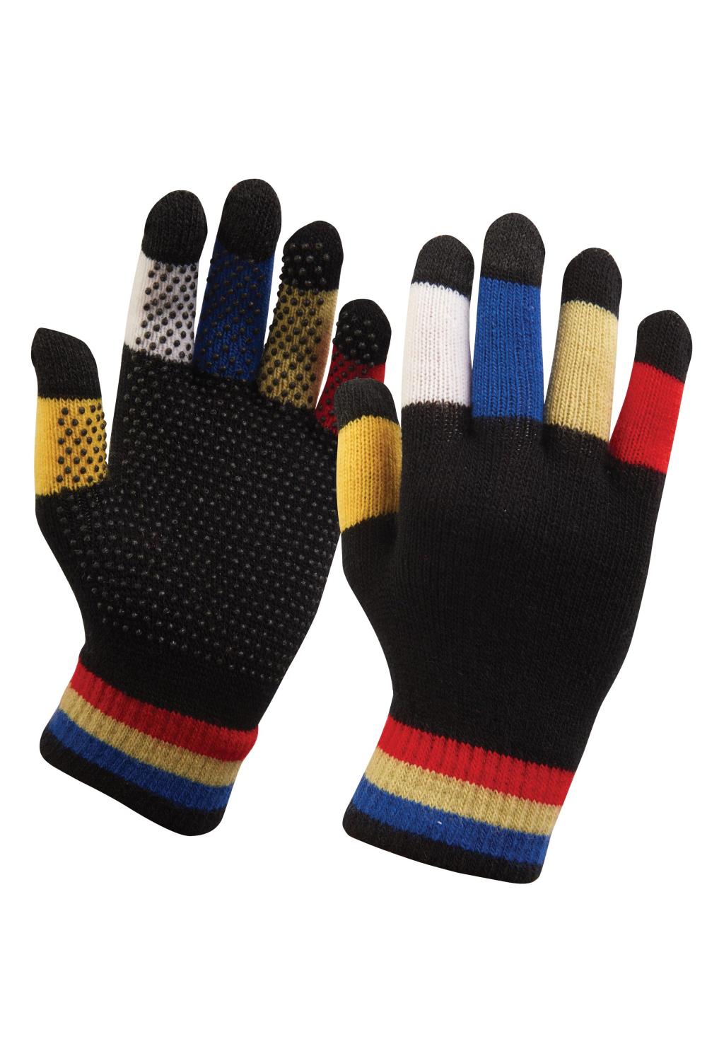 Dublin Childrens Magic Pimple Grip Riding Gloves | Six Colours In Black Multi 