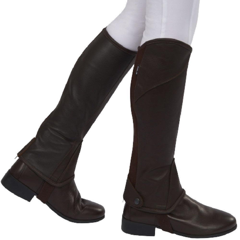 Dublin Childrens Stretch Fit Half Chaps | Three Colours In Brown 