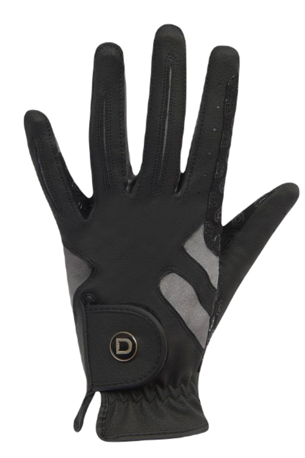 Dublin Cool-It Gel Riding Gloves In Black/Grey Front 