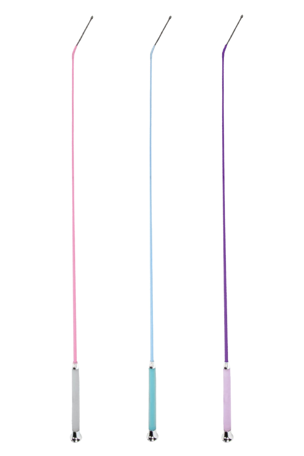 Dublin Dressage Whip With Gel Handle in Hot Pink/Grey, Lilac/Purple, Sky Blue/Royal Blue
