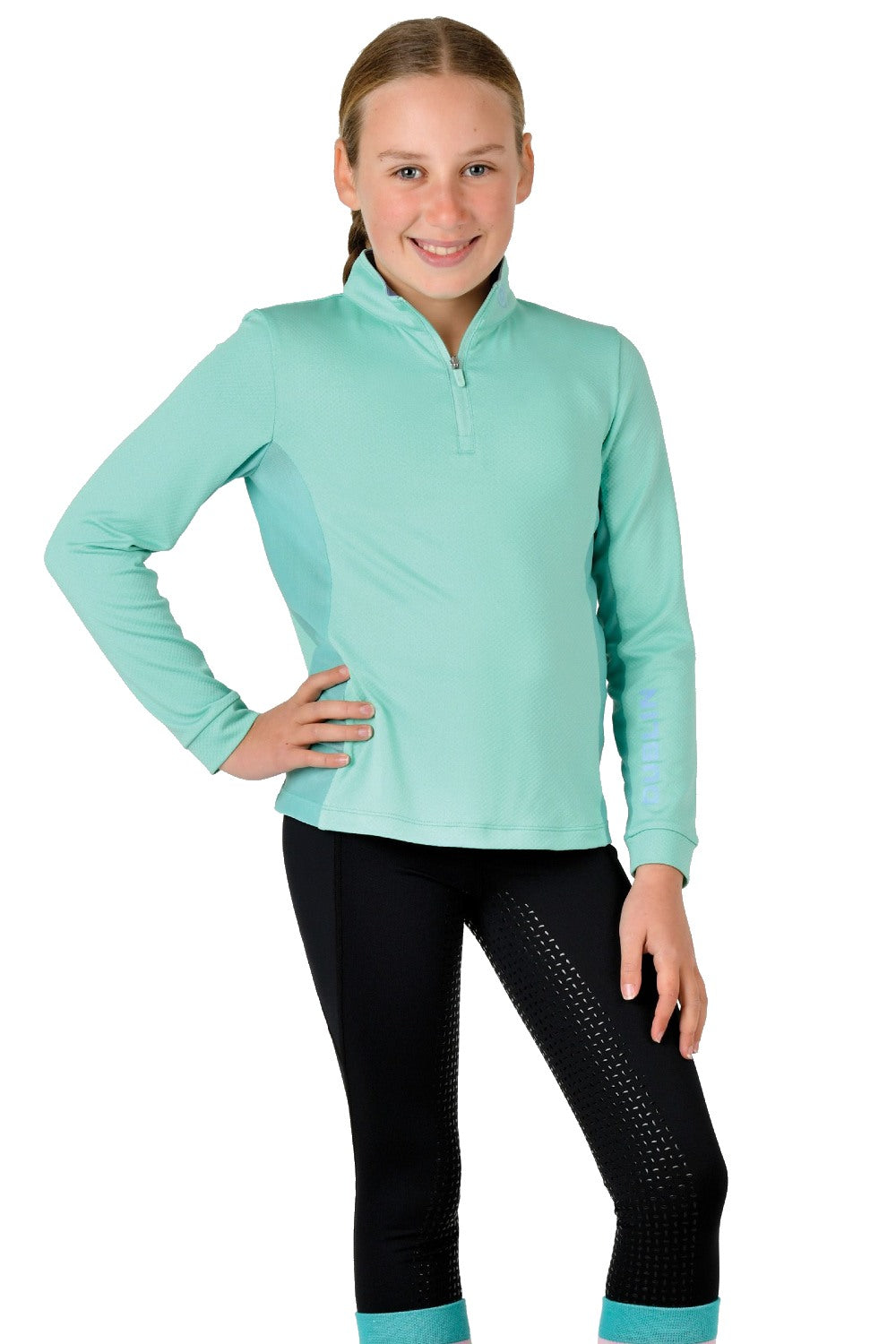 Dublin Kids Airflow CDT Long Sleeve Tech Top in Mint 