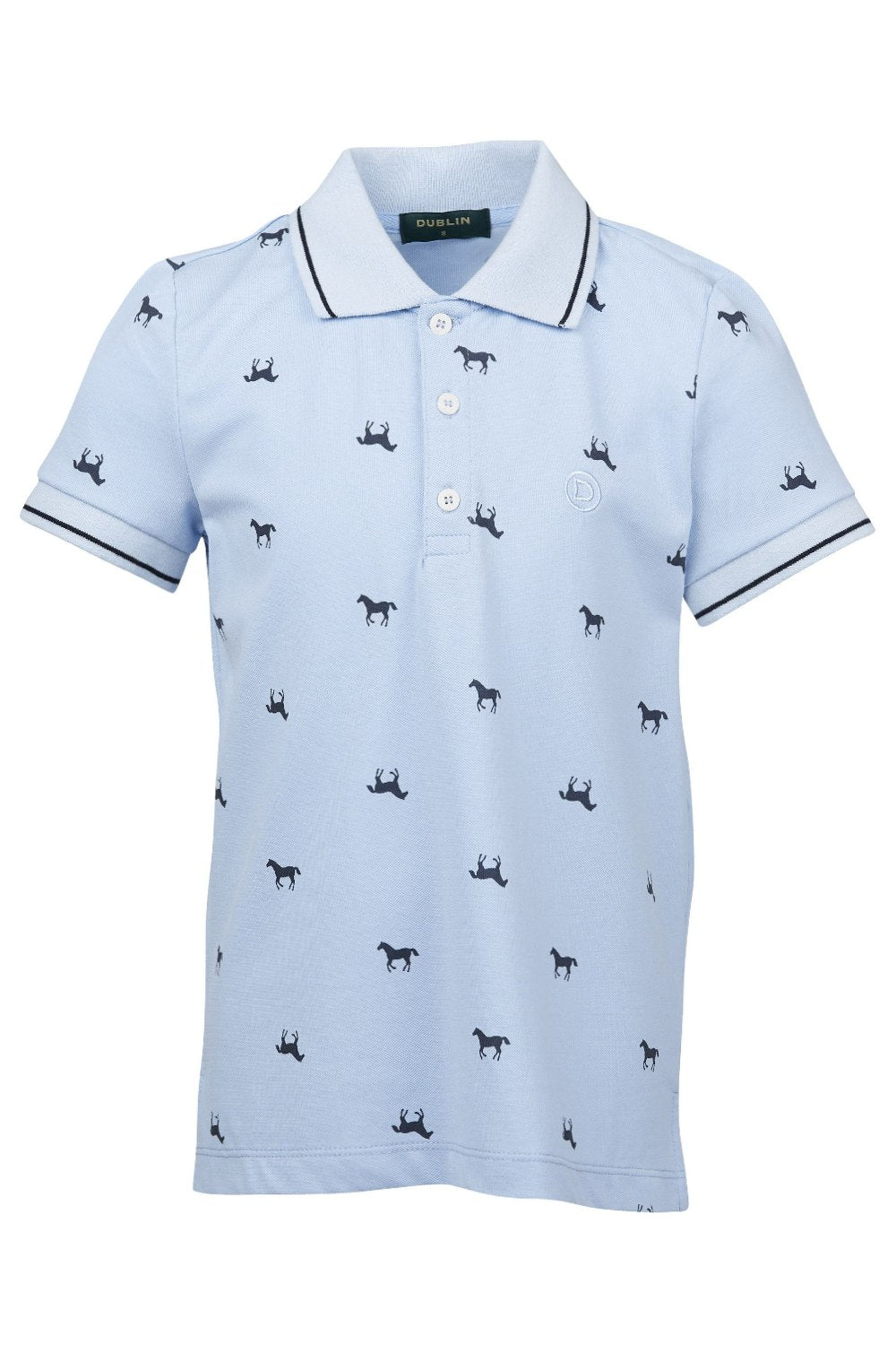 Dublin Kids Elyse Short Sleeve Polo in Bluebell 