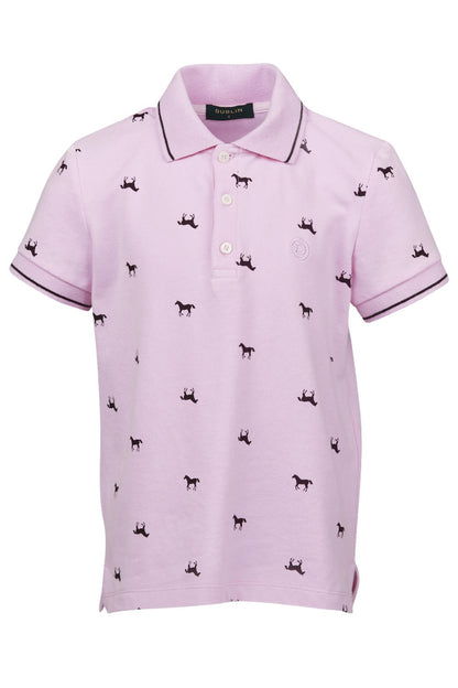 Dublin Kids Elyse Short Sleeve Polo in Orchid Pink 