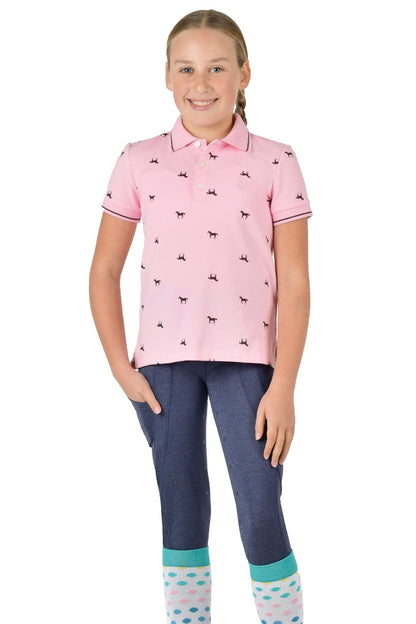 Dublin Kids Elyse Short Sleeve Polo in Orchid Pink 
