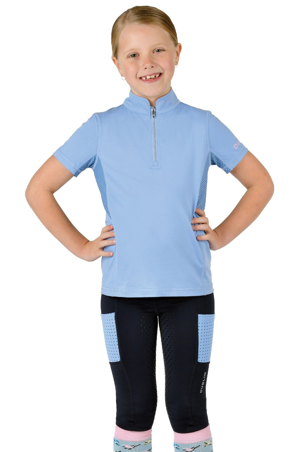 Dublin Kids Kylee Short Sleeve Shirt II in Bluebell 